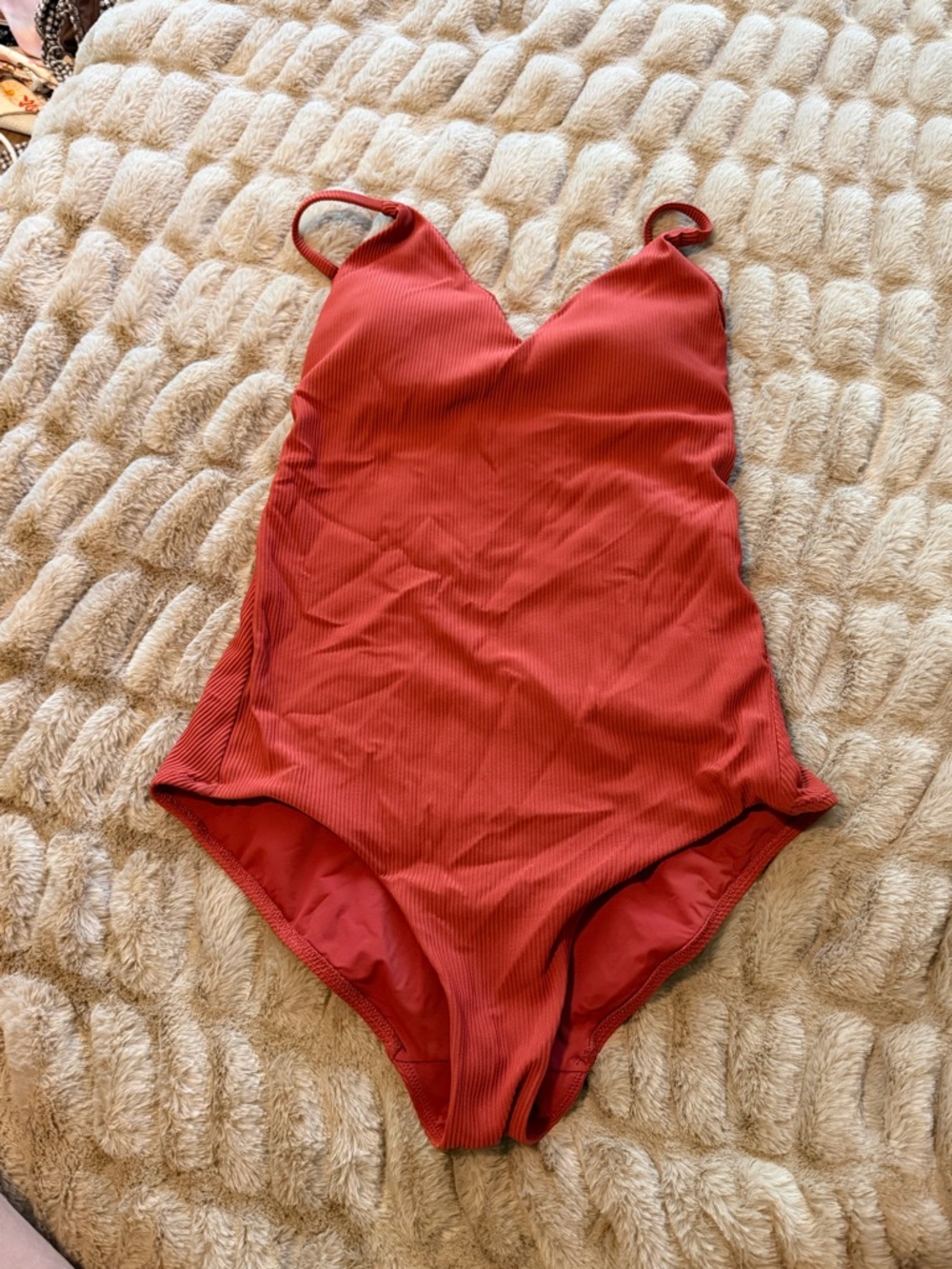 lululemon athletica Ribbed One-Piece Swimsuit in Deep Red